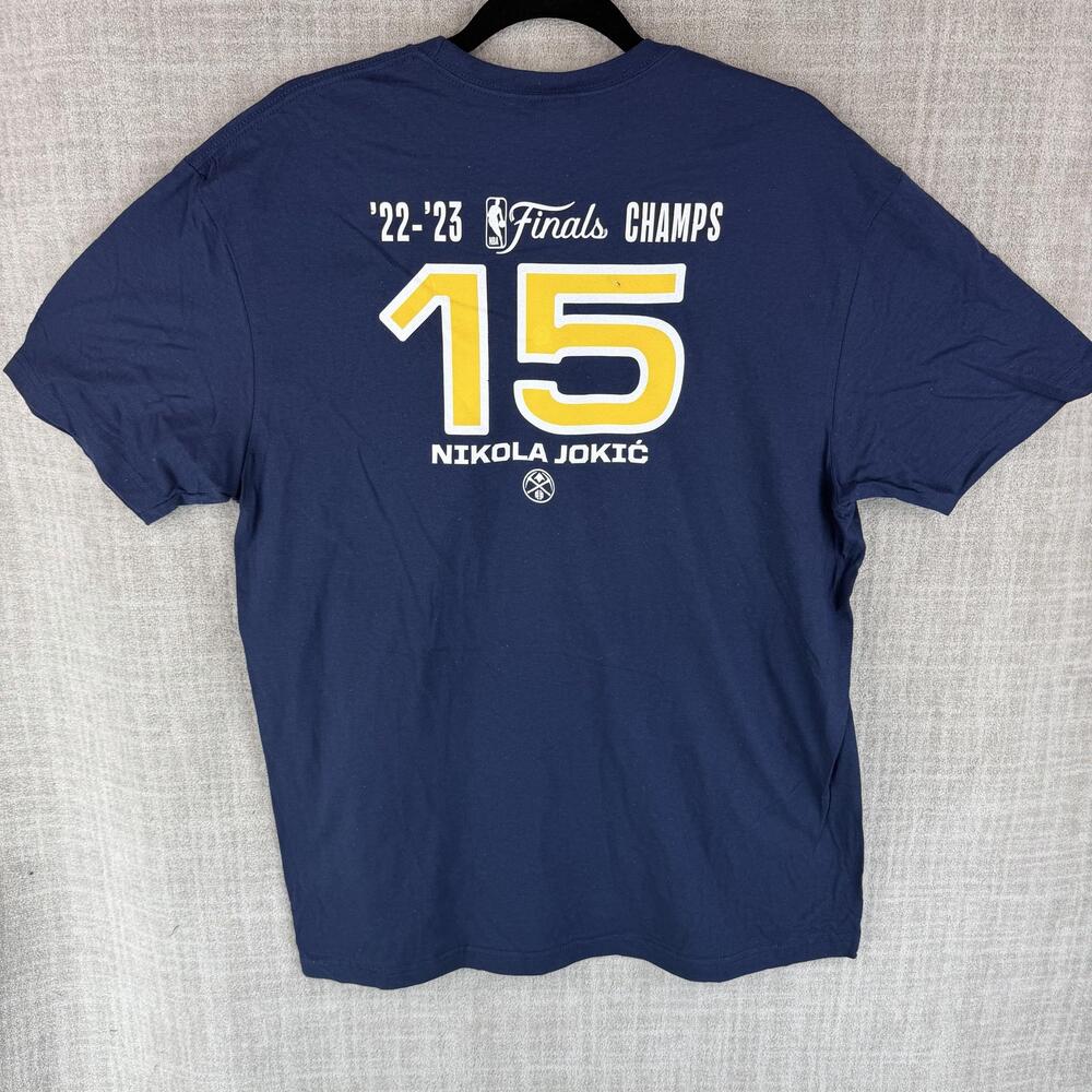 Denver Nuggets Shirt Mens Large Blue NBA Basketball Fanatics Nikola Jokic